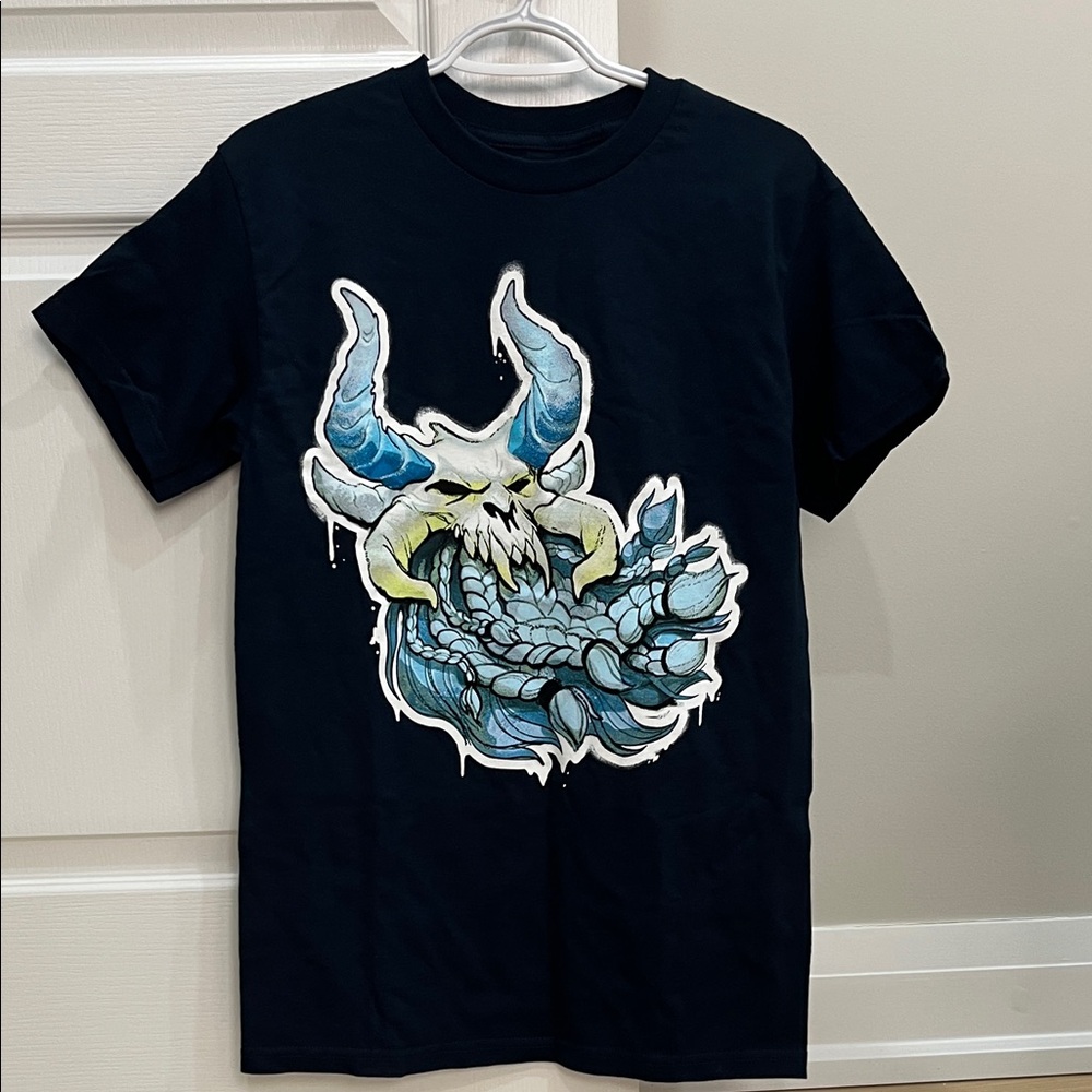 Blue T-Shirt with Blue and White Fortnite Graphic